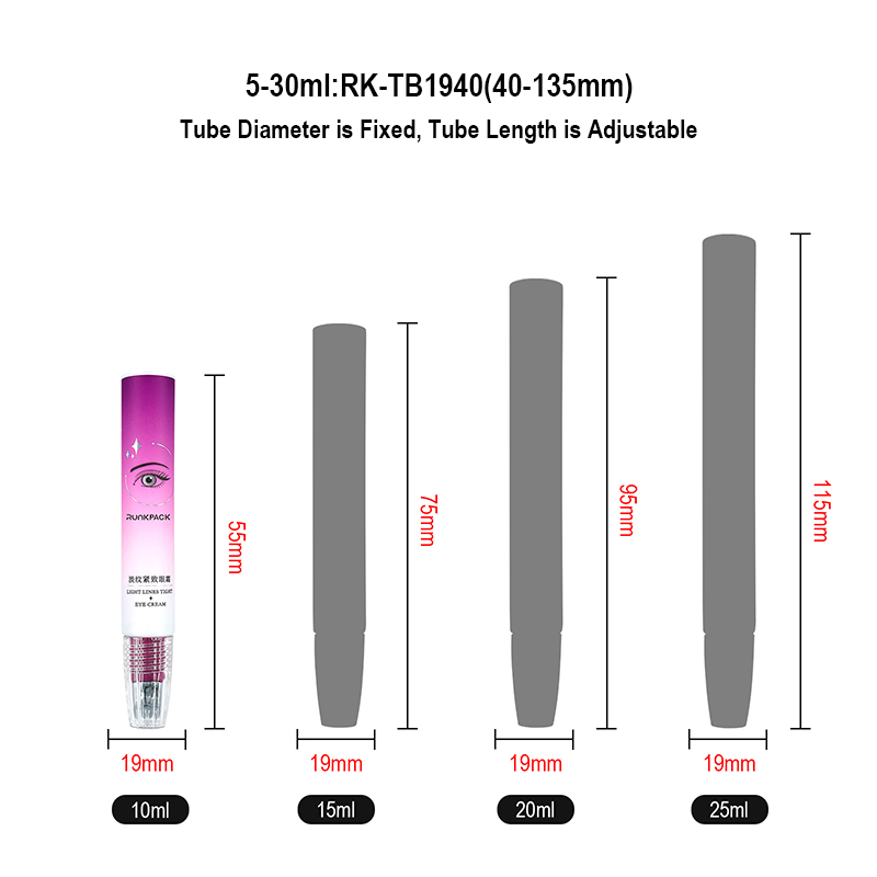 eye cream squeeze tube  empty plastic soft tubes