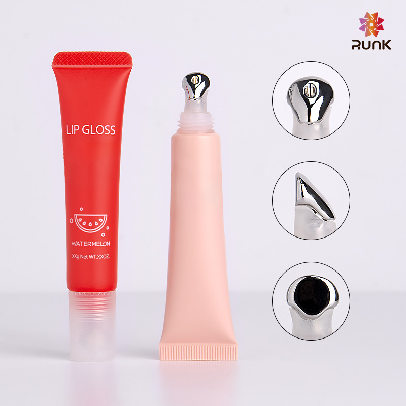lip gloss tube with metal applicator