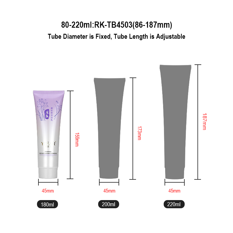 custom shower gel tubes