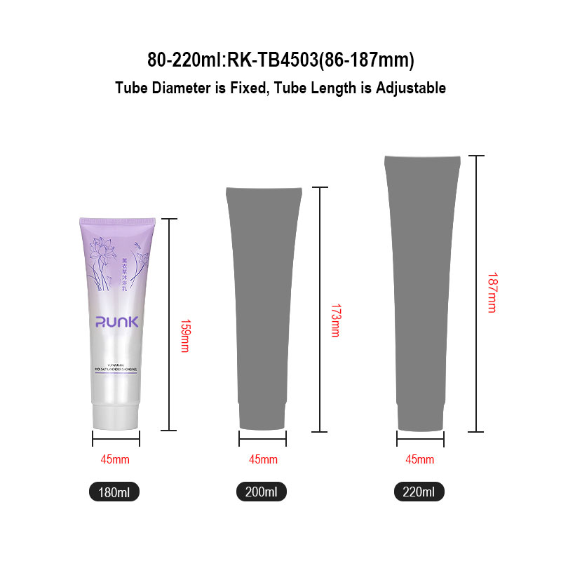 custom shower gel tubes