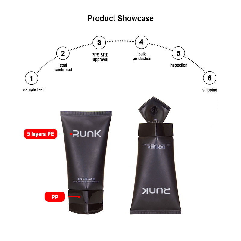 face wash tube blcak
