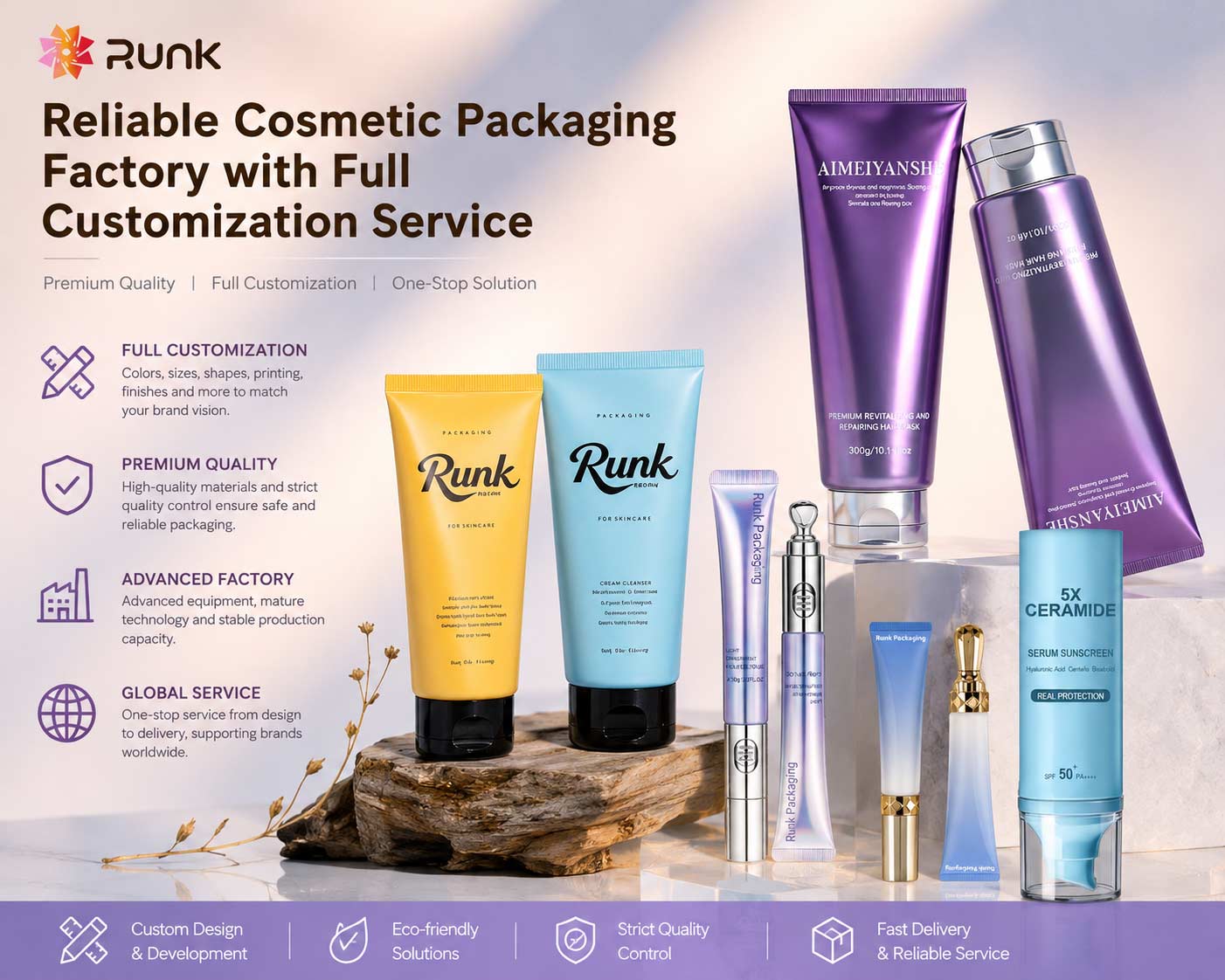 Fabbrica affidabile di imballaggi per cosmetici con servizio di personalizzazione completo