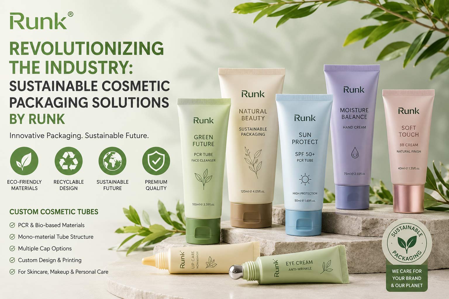 Rivoluzionare il settore: soluzioni di packaging cosmetico sostenibili firmate Runk