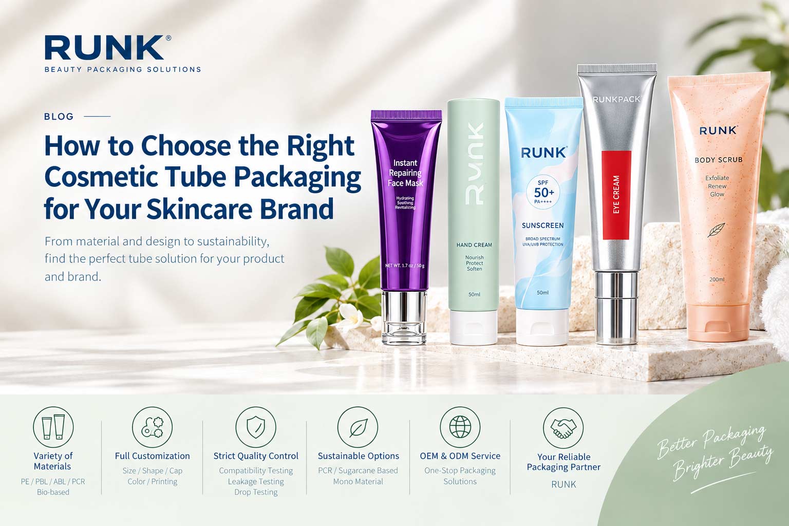 Runk cosmetic packaging supplier